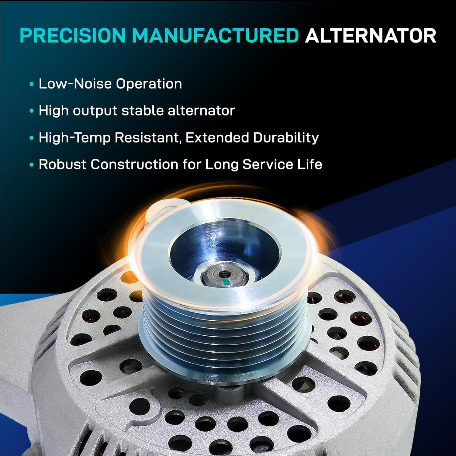 Alternator Replacement New for Ford F Series Truck 97-02 F150 Expedition,1997-1999 F250 V8 5.4 4.6L, Ford E-Series 97-01 E-150 E-250 E-350 Econoline V8 4.6 5.4L 98 99 00 1998 2000 2001 2002 321-1772