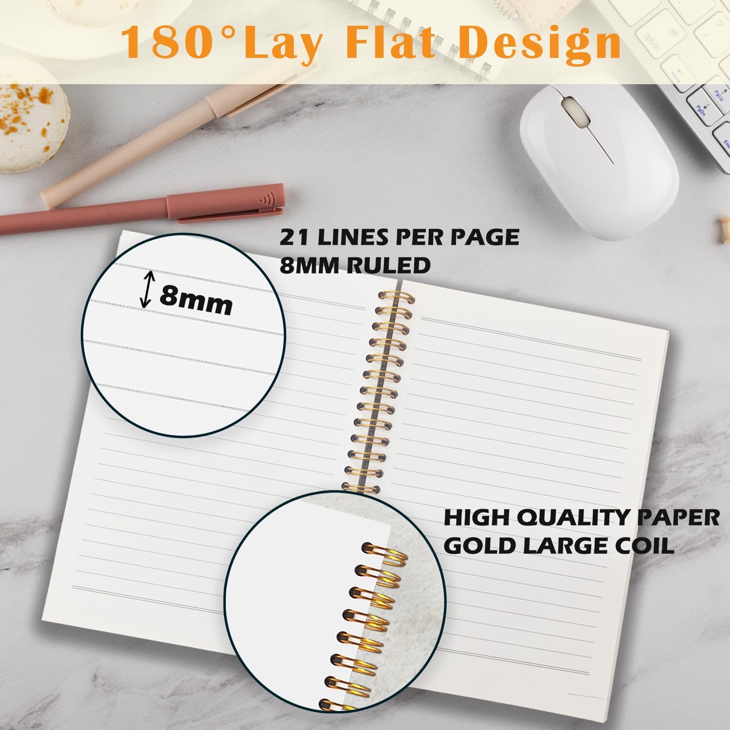 JINYO Note to Self Inspirational Notebook, Motivational Notebook, Inspirational Quote Journal, Motivational Positive Journals for Women, Positive Affirmations Spiral Notebooks 5.5x8.3 Inch - Image 2