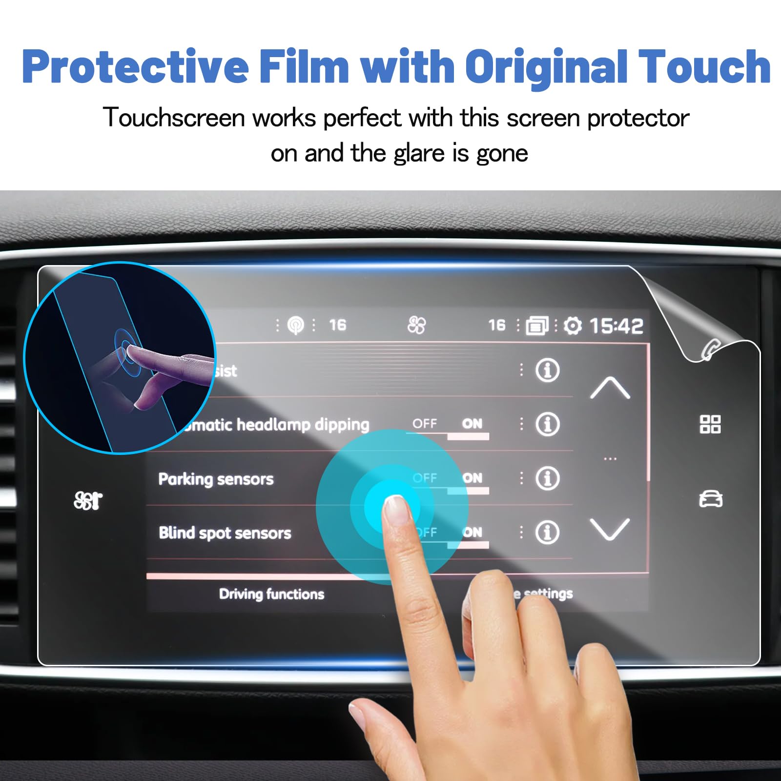 Film De Protection écran Navigation Pour Citroën C4 / E-C4 2021-2022 - 10 Pouces, Anti-rayures 4H, Haute Transparence
