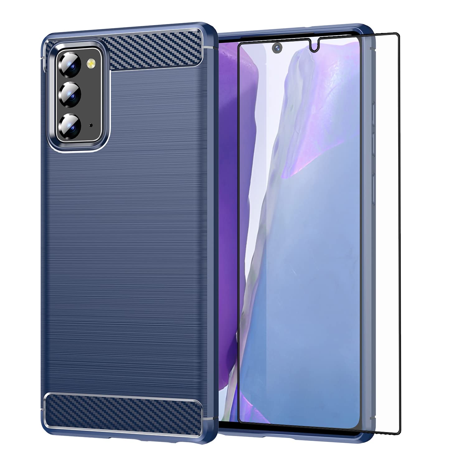 Asuwish Phone Case for Samsung Galaxy Note 20 Glaxay Note20 5G with Tempered Glass Screen Protector Cover and Slim Soft TPU Cell Protective Gaxaly