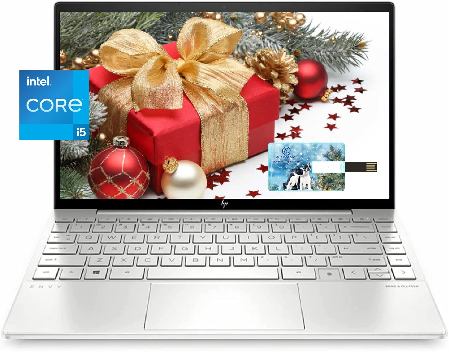 2021 Newest Premium Envy Laptop, 13.3" FHD IPS Display, 11th Gen Intel Core i5-1135G7 Quad-Core Processor, 8GB DDR4, 512GB SSD, Wi-Fi, Backlit Fingerprint, Webcam, Windows 10 Home, 32GB ES USB Card