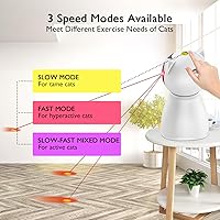 Vista 4 de Cat Toys [2025 Newly Upgraded] Real Random Trajectory Rechargeable Motion Activated Cat Laser Toy Automatic,Interactive Cat Toys for Indoor