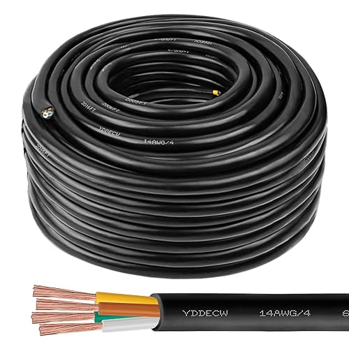 Miniatura 7 de YDDECW - Cable de control de 4 conductores 14 AWG - Cable 144 100% cobre puro para sistemas de aire acondicionado mini split y bomba de calor, cobre