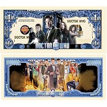 American Art Classics Doctor Who Limited Edition Collectible Million Dollar Bills Pack of 5 Bills