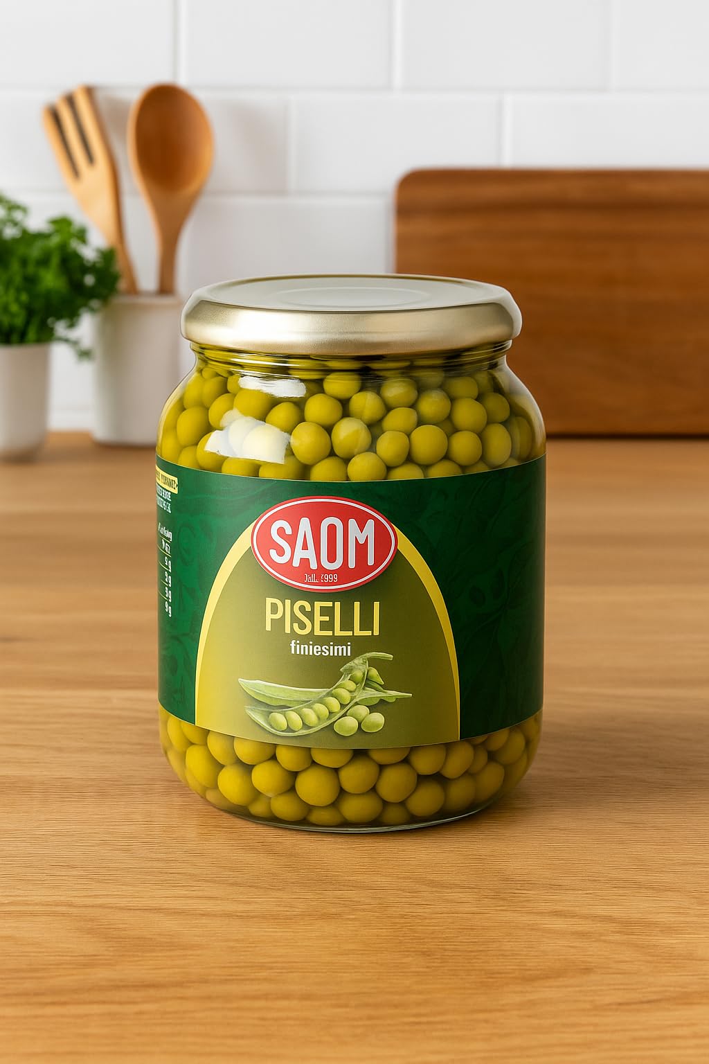 Piselli Finissimi in Vaso di Vetro 350g (Confezione da 12) – Piselli Italiani Teneri e Gustosi, 100% Naturali e Senza Conservanti – Pronti all’Uso per Contorni, Insalate, Zuppe e Ricette