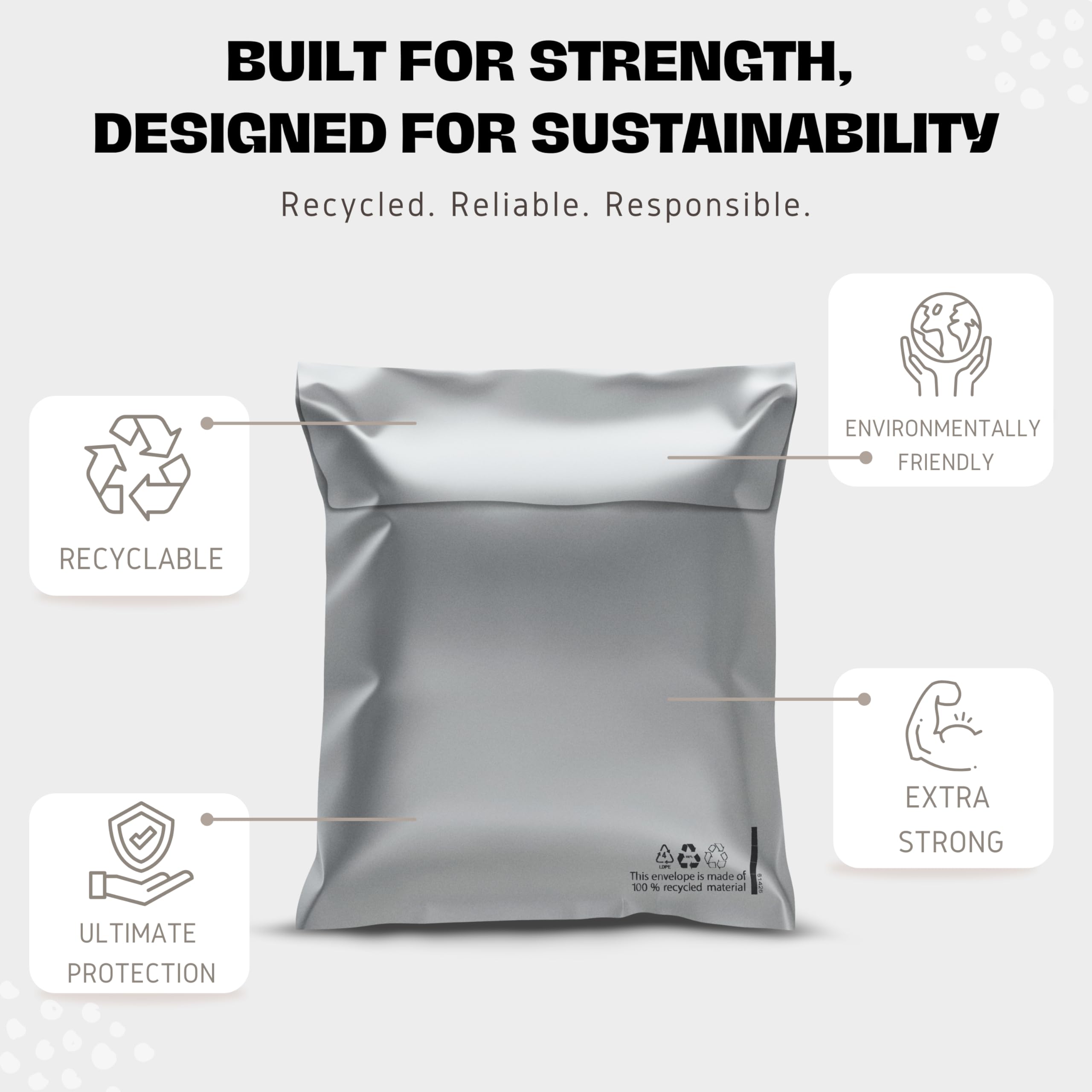 RAGO® Juego de 20 piezas Bolsas de Envío Plástico -L- 35x45 cm Sobres de envío autoadhesivos y opacos I Bolsas de plástico reutilizables para ropa I Embalaje transporte logística