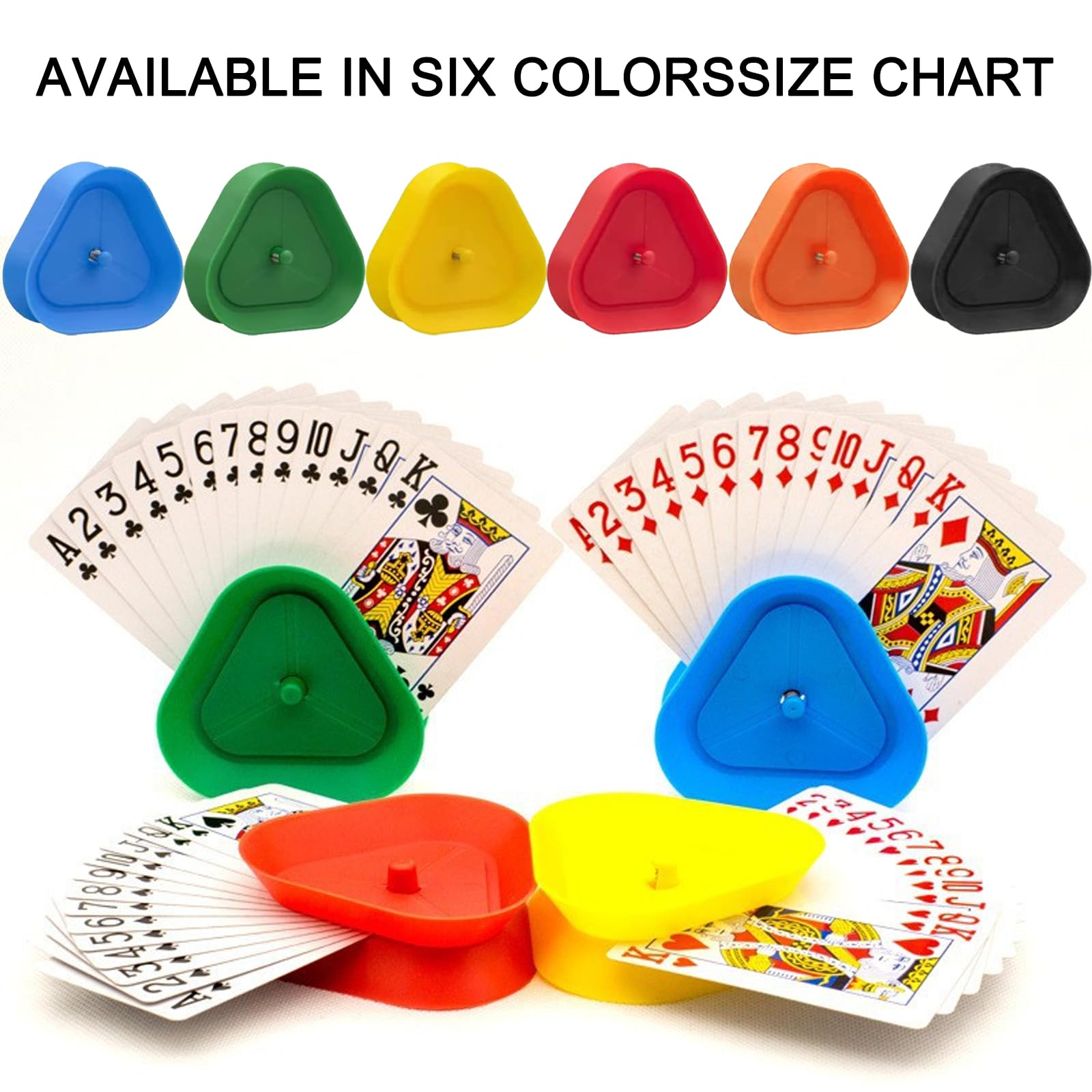 6 Piezas Soporte para Naipes, Criveple Juego de Cartas para Niños, Soporte para Juego de Cartas, Soporte para Tarjetas de Juego, para Personas Mayores y Niños