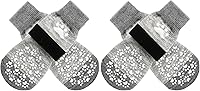 Vista 11 de EXPAWLORER - Calcetines antideslizantes para perros, evitan que se laman las patas, para pavimento caliente, pisos de madera, botines para perros