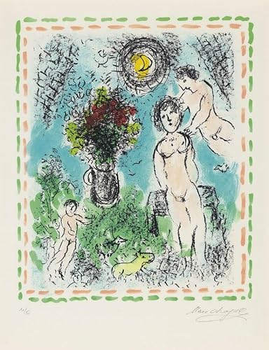 QSDTGHUIKP Marc Chagall Poster《Lumen Spring》Abstract Wall Art Marc Chagall Prints Surrealism Painting Canvas for Home Wall Picture Decor 16x24in Frameless