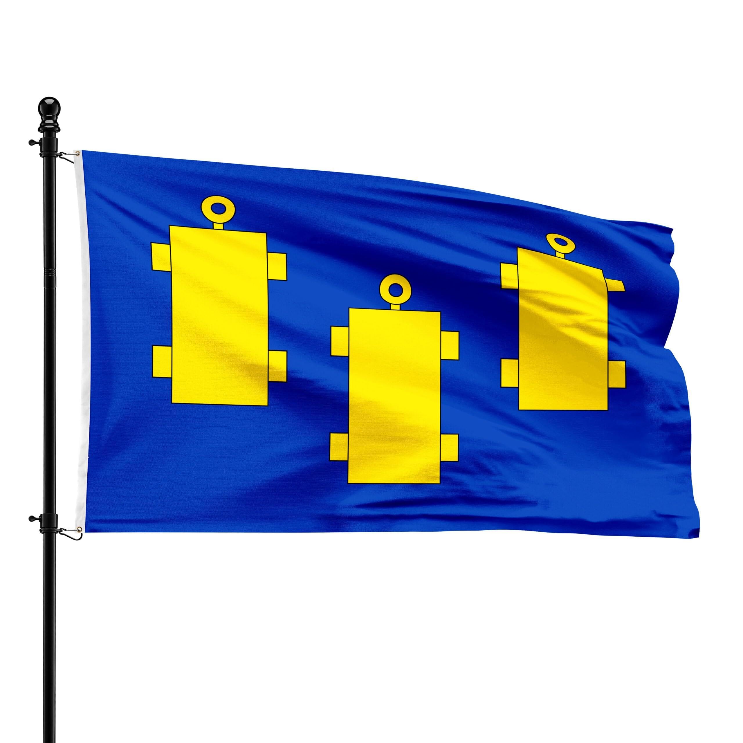 Drapeau de Schelle grand format 90 x 150 cm pour pavoisement de mairie
