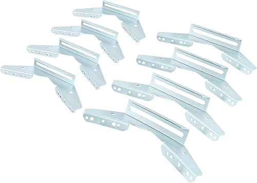 Miniatura 9 de KUAFU 8Pcs Trailer Wing Bracket Universal Fit Bunk Bolster Boat Pontoon Wing Brackets V Wing Bracket Silvery Steel Galvanized Heavy Duty