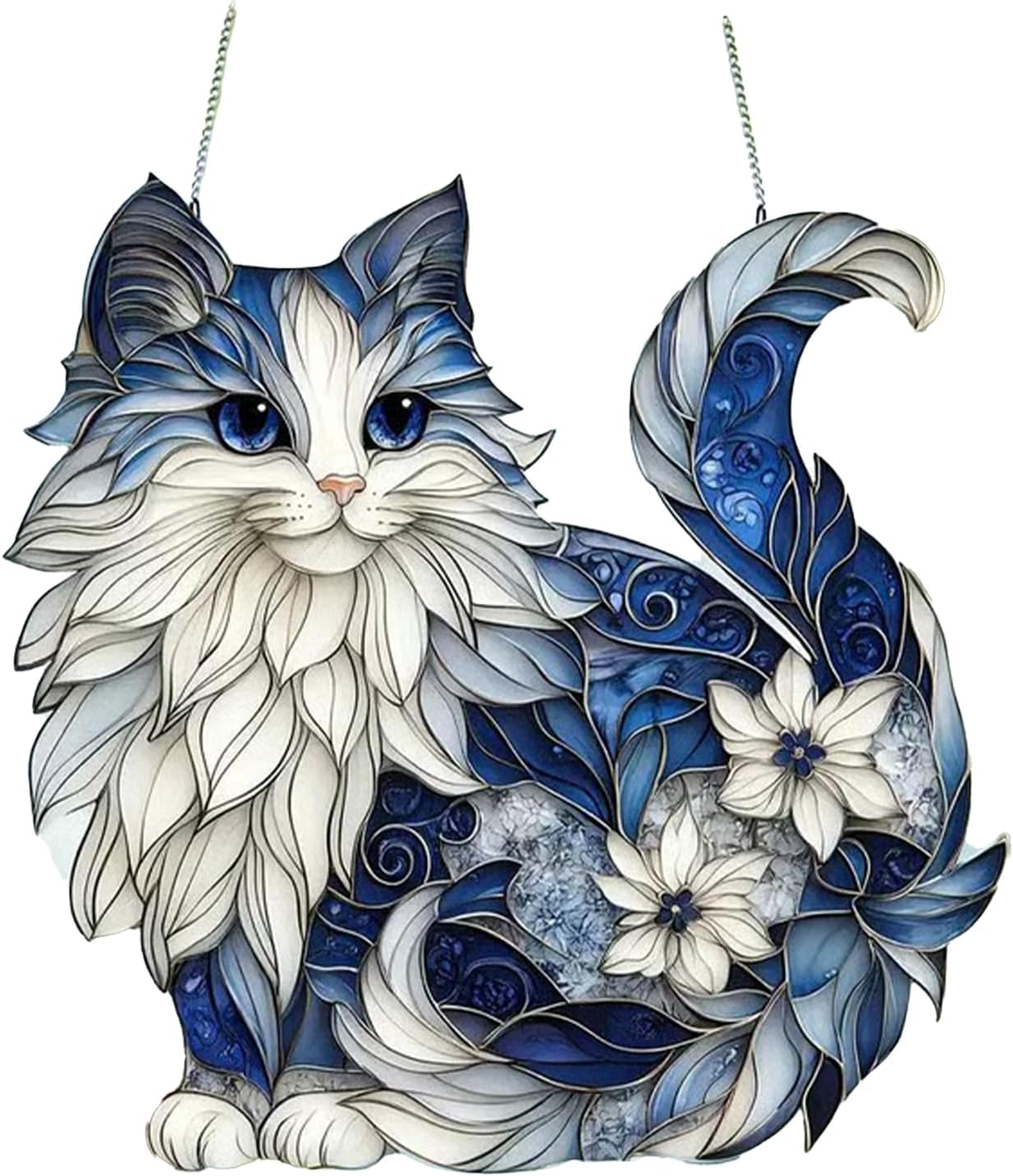 Bain de soleil de chat bleu : le cadeau idéal floral pour les amoureux des chats