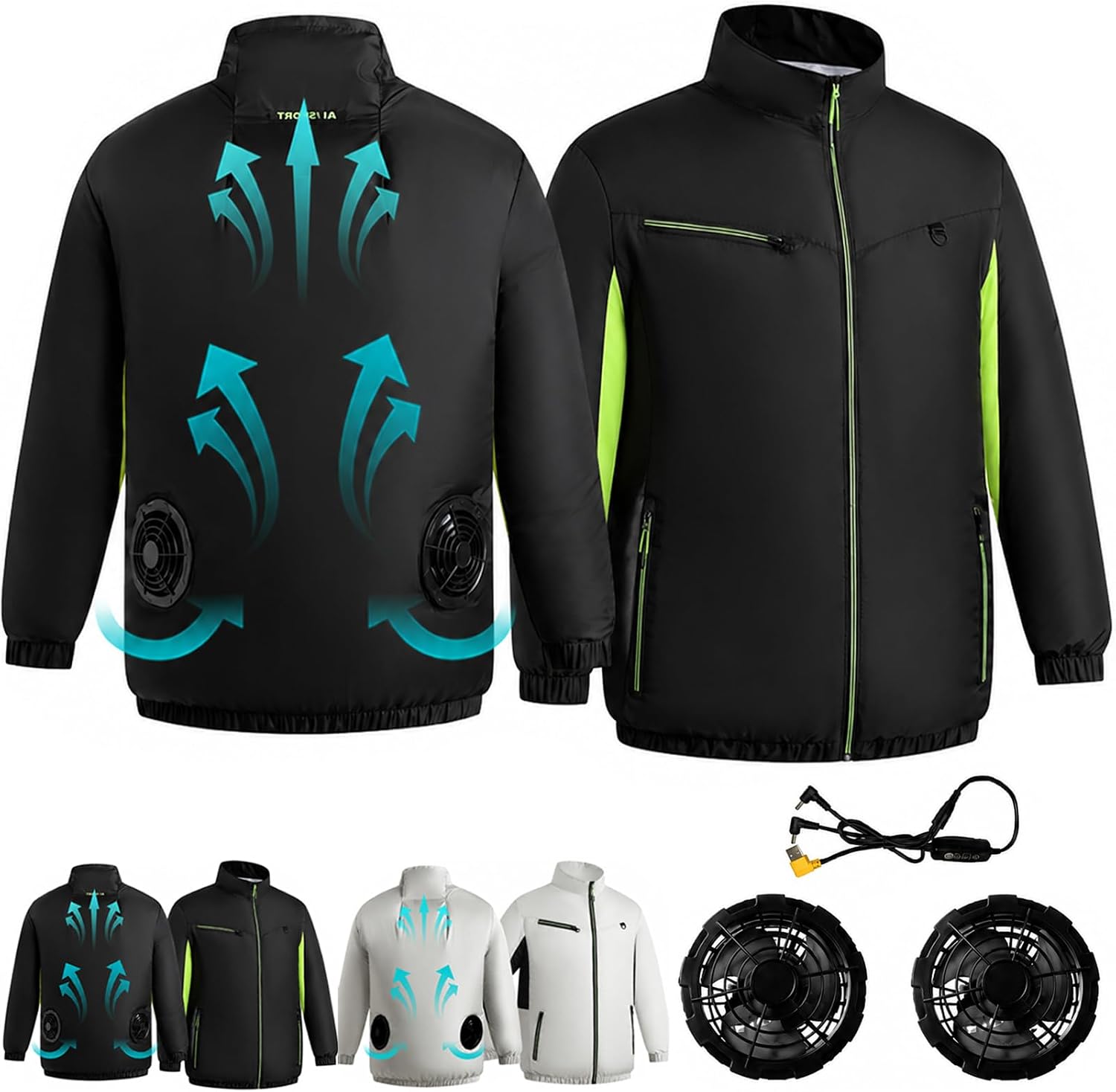 Japanese Air Conditioned Jacket - Japanese Fan Jackets for Men, Cooling Jacket Vest with Fan