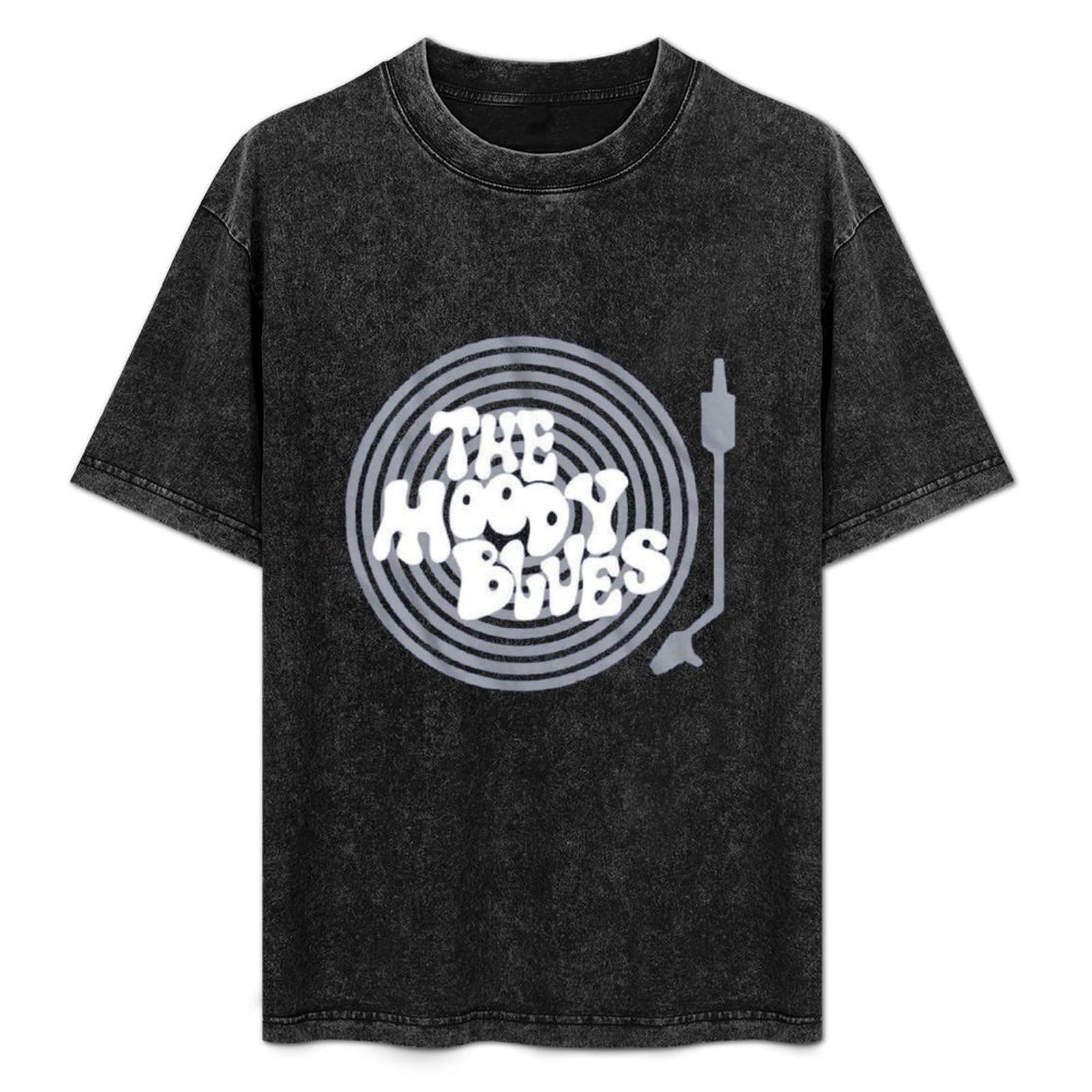 Balance Master Unisex Black Moody Blues Summer Casual Tee Short Sleeve Crew Neck Cotton Tops Washed Vintage T-Shirt M