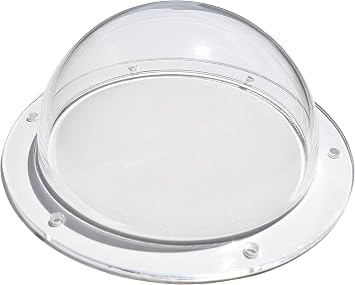 Acrylic Dome/Plastic Hemisphere - Clear - 4" Diameter, 1/2" Flange with Pre-Drilled Holes