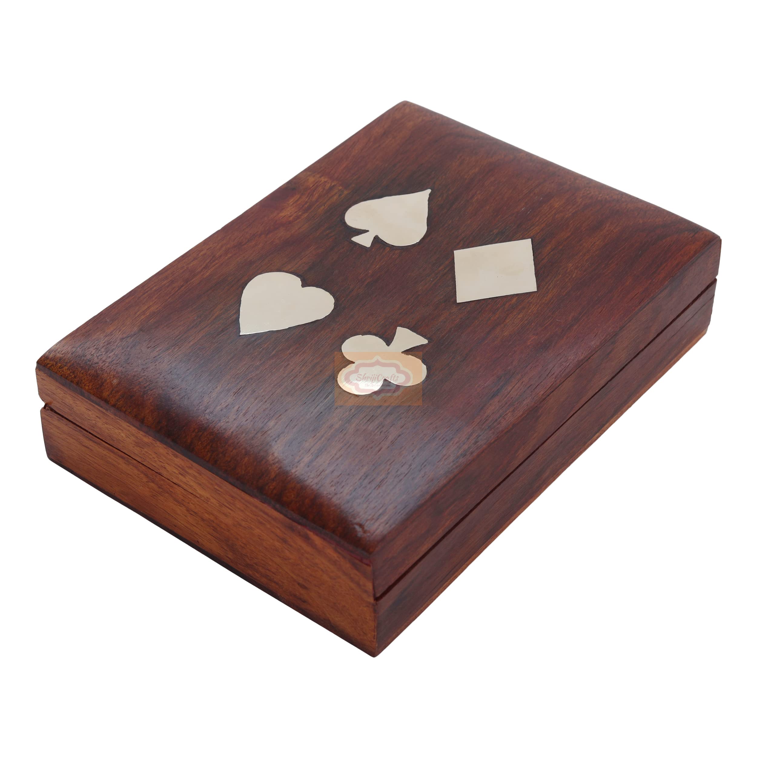 Ortus Arts Wooden Playing Cards Storage Box – Handcrafted Antique Design Case Holder | Anniversary and Birthday Gifts 2