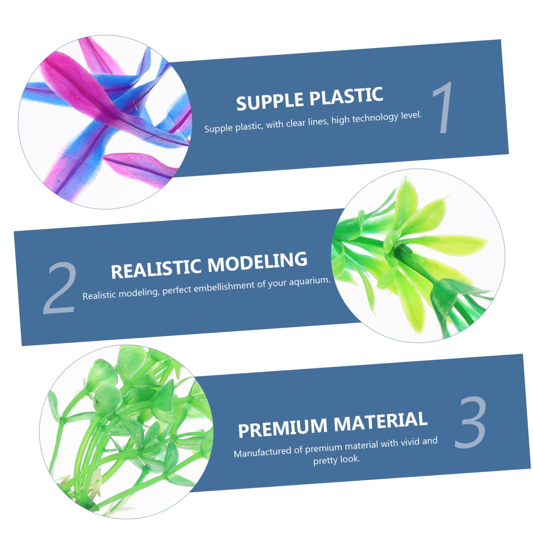 Toddmomy 4ensembles Set De Plantes Aquatiques Artificielles Pour Aquarium Décoration De Poissons Végétation Naturelle Accessoires De Pour Réservoirs Eau
