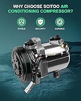 Vista 3 de SCITOO Compresor de CA para automóviles para 1995-1998 apto para Suzuki Esteem 1.6L