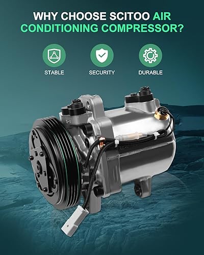 Miniatura 3 de SCITOO Compresor de CA para automóviles para 1995-1998 apto para Suzuki Esteem 1.6L