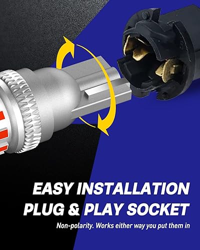 Miniatura 6 de AUTOONE Bombilla LED de 194 color rojo, 300% más brillante, T10 168 2825 W5W, bombillas LED para matrícula, cúpula, mapa, puerta, cortesía, luces