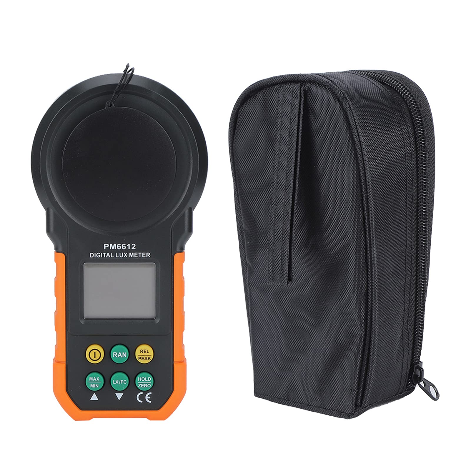 Fdit Luxmetro Digitale Portatile Alta Precisione 0-200000Lx con Range Automatico e Data Hold per Lampade Fluorescenti e Alogenuri Metallici