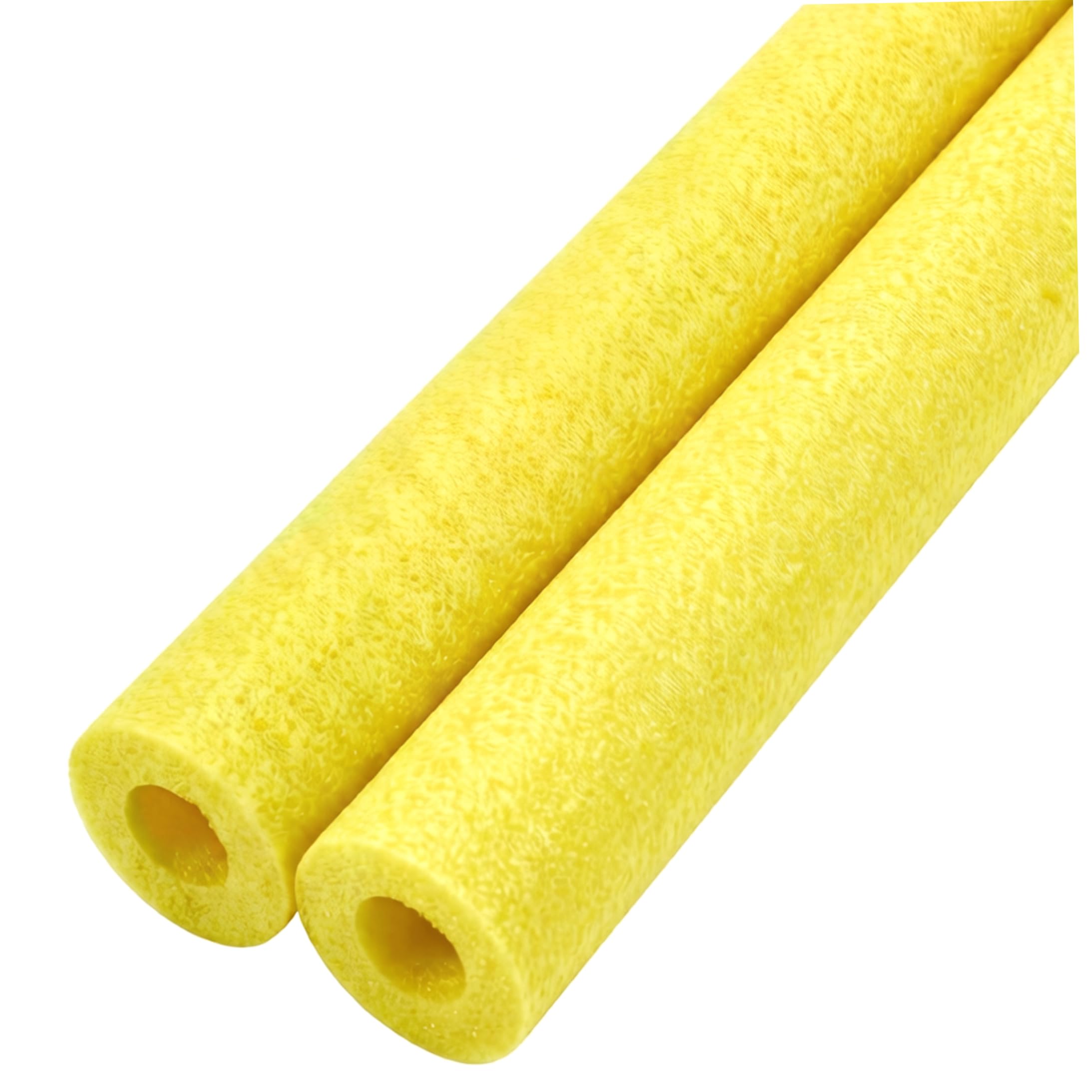 Paquete de 2 tubos de espuma de fideos para piscina, extra densos y suaves, gruesos, huecos, flotadores amarillos, 59.06 pulgadas