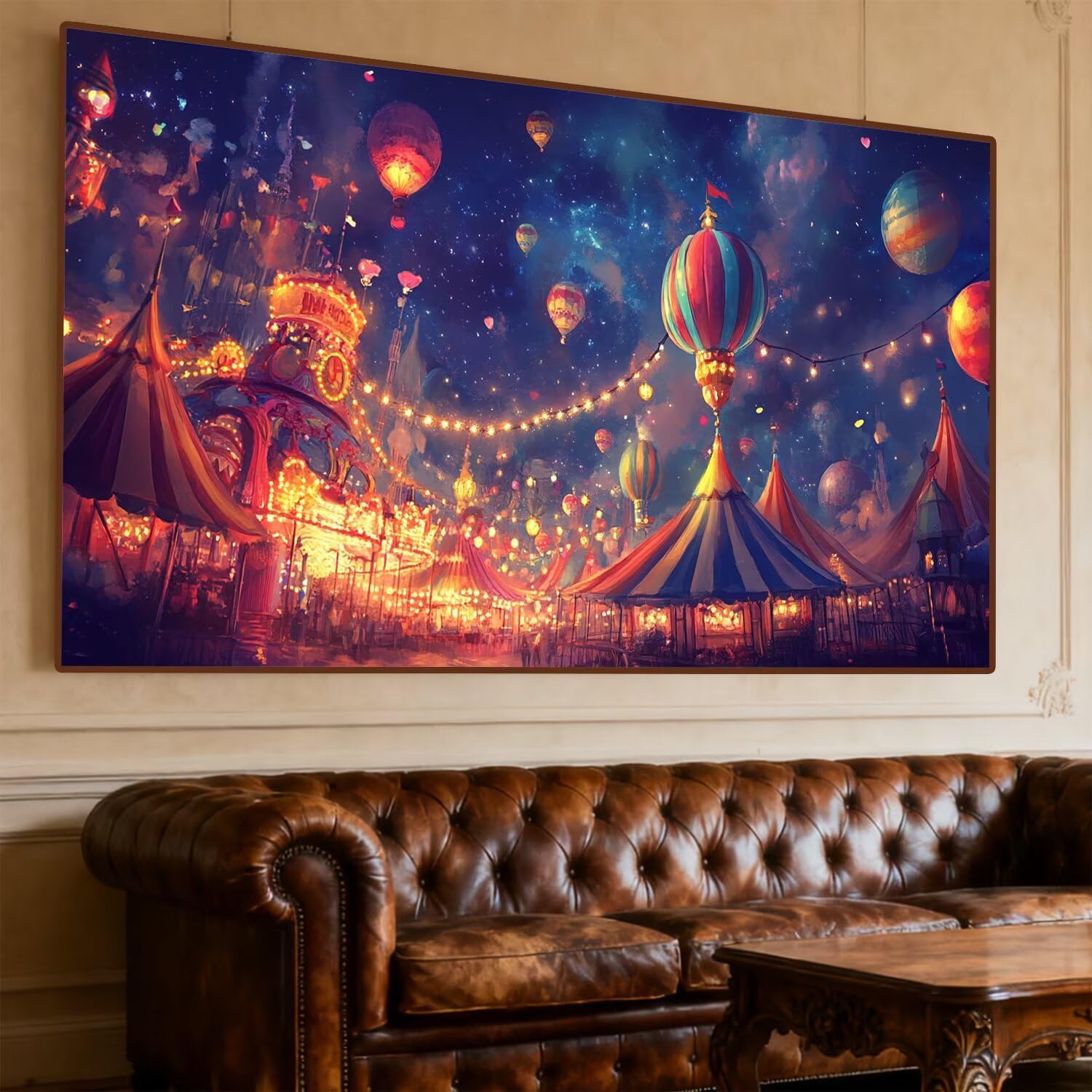 Diamentowe malowanie ogród diament malarstwo dla dorosłych duży rozmiar 190x80cm haft diamentowy balon na gorące powietrze pełny zestaw kryształowy ścieg krzyżykowy aktywność ręczna, prezenty do