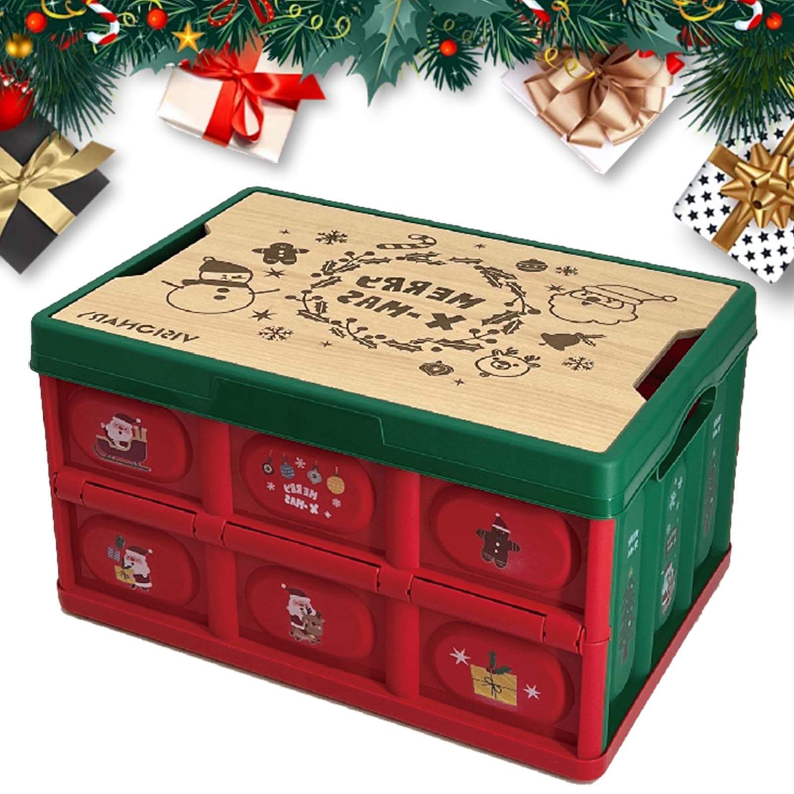 Scatola di immagazzinaggio di ornamenti natalizi, scatola organizzatrice | di immagazzinaggio decorazione ornamenti natalizi, scatola di immagazzinaggio di Natale, attraente scatola organizzatrice con
