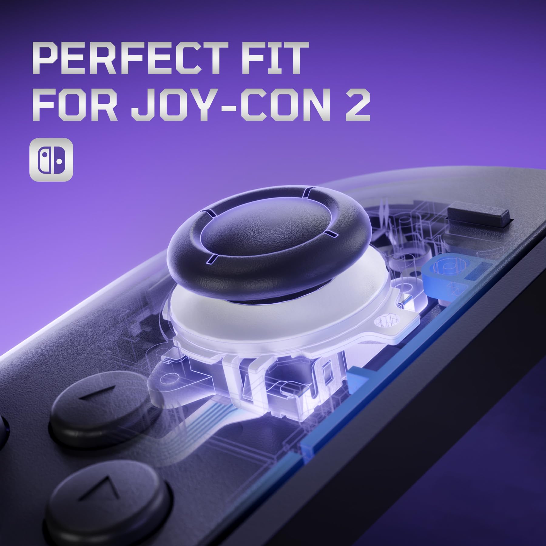 eXtremeRate Replacement 3D Joystick for Nintendo Switch 2 JoyCon, Controller Left Right Analog Stick Thumbsticks with Repair Tools for JoyCon 2, Multi-Colors - White — view 7