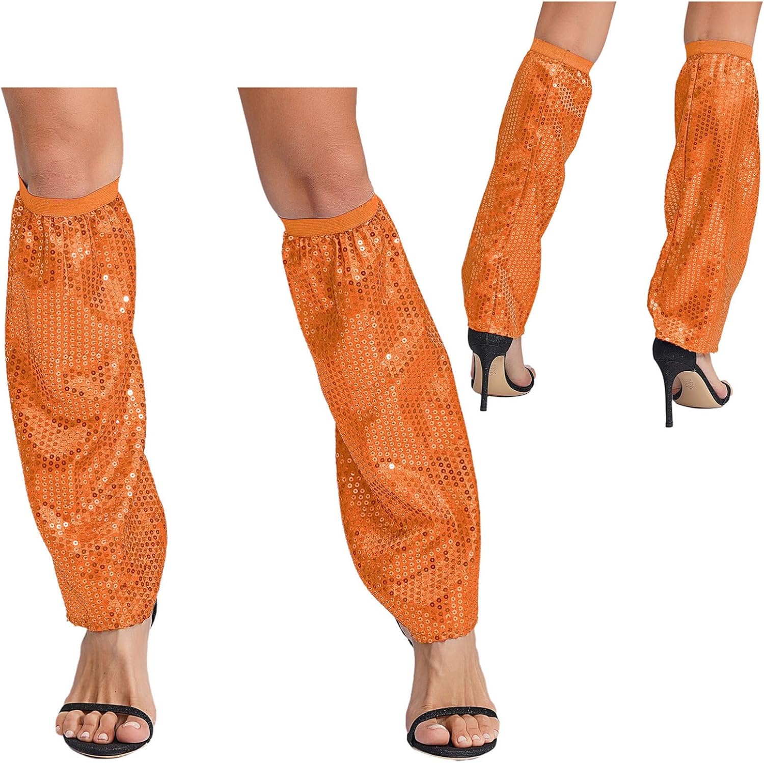 Alvivi Sequins Shiny Leg Boot Covers Leg Socks Party Dress-up Costume Accessory for Women Girls