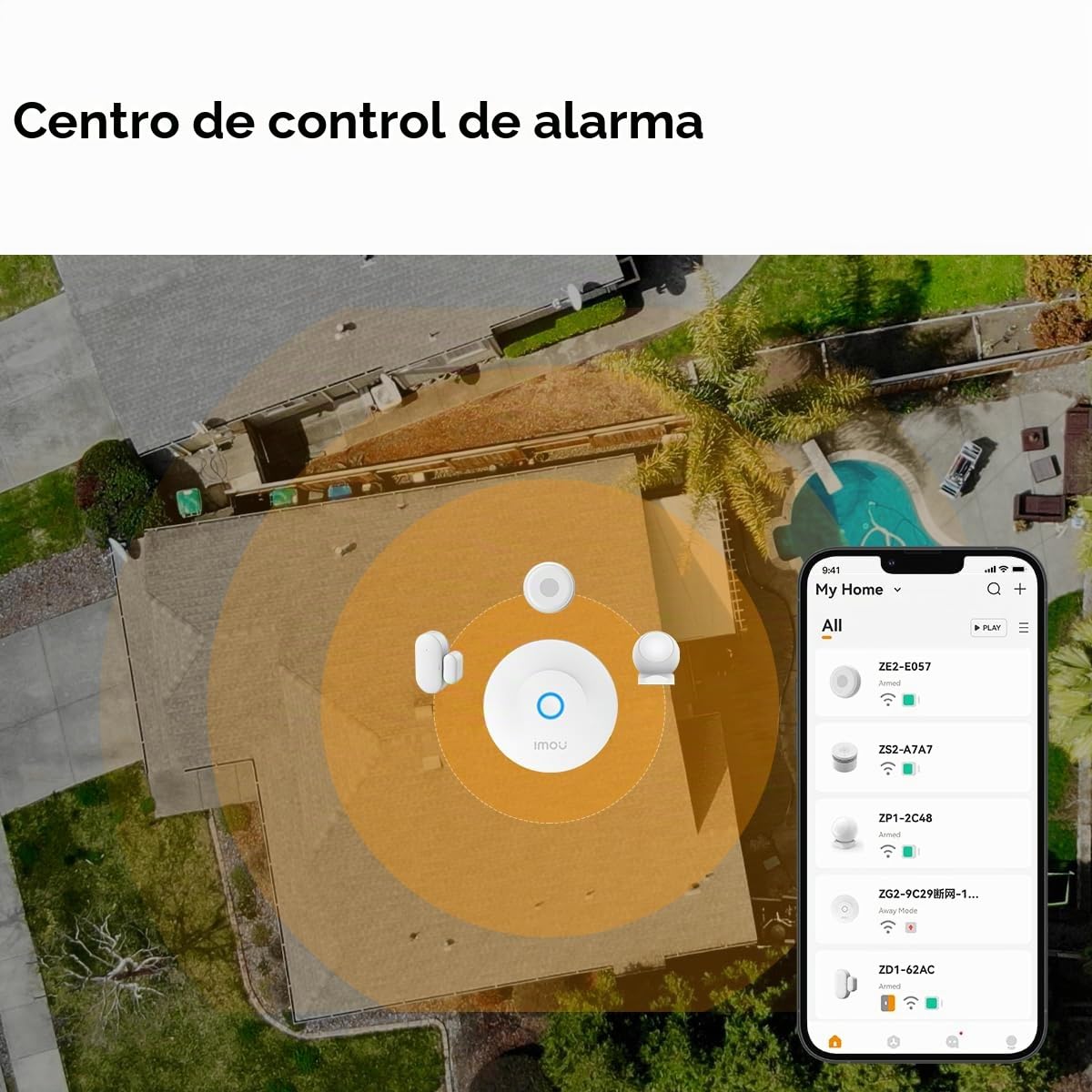 Imou Zigbee Smart Alarm Security Kit de Alarma Inteligente WiFi para Casa