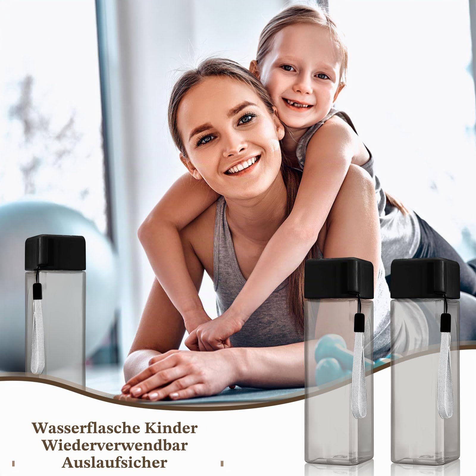 30 Stk Klare Wasserflaschen aus Kunststoff Großpack, 500 ml Wiederverwendbare Auslaufsichere Kunststoff Trinkflaschen mit Deckel, Sportflaschen für Kinder und Erwachsene, Reisen, Camping, Schule
