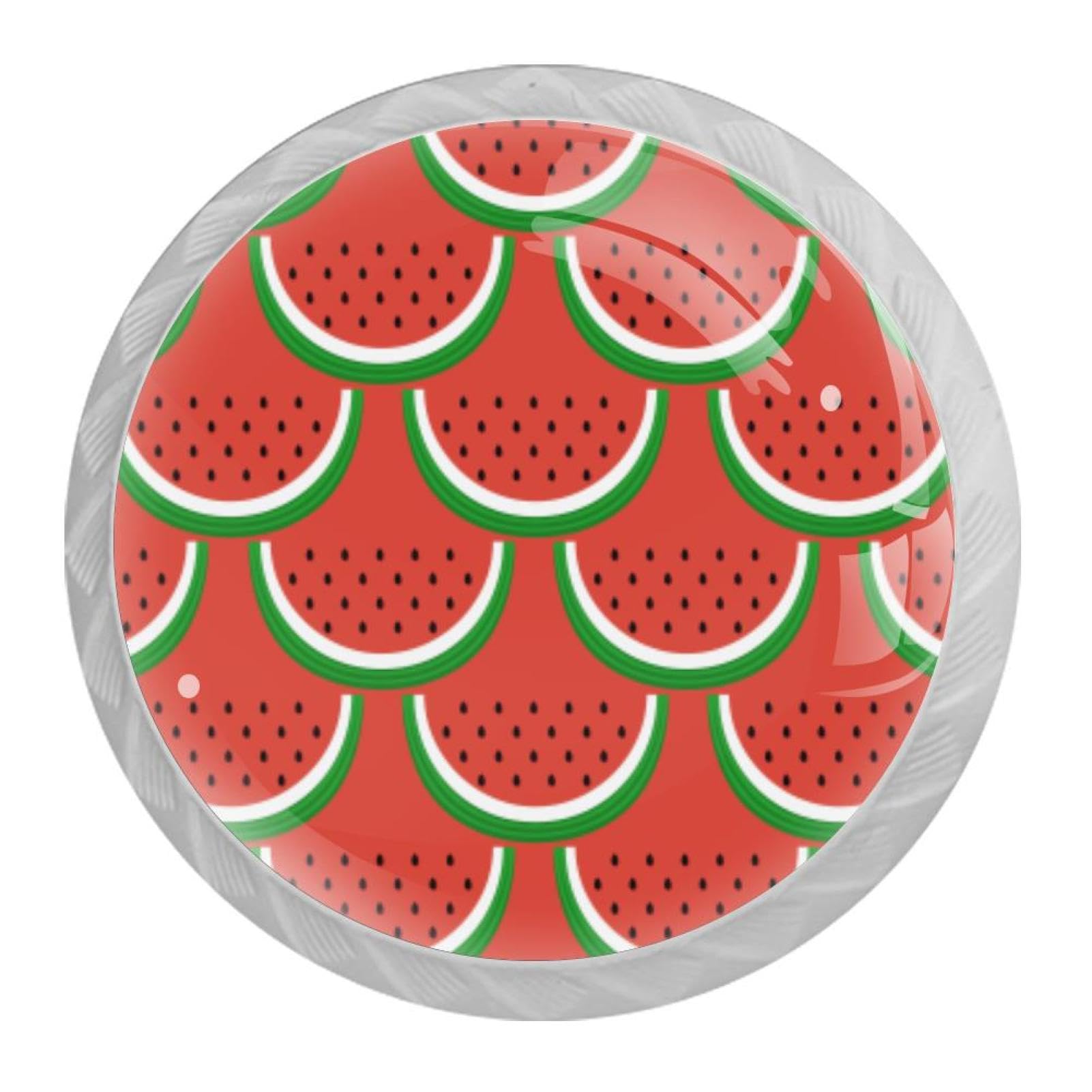 Tqmspg Multi20 4 Pieces Drawer Pulls Watermelon Patterns Door Knobs Dresser Handles For Kitchen Wardrobe Cupboard Hardware Furniture