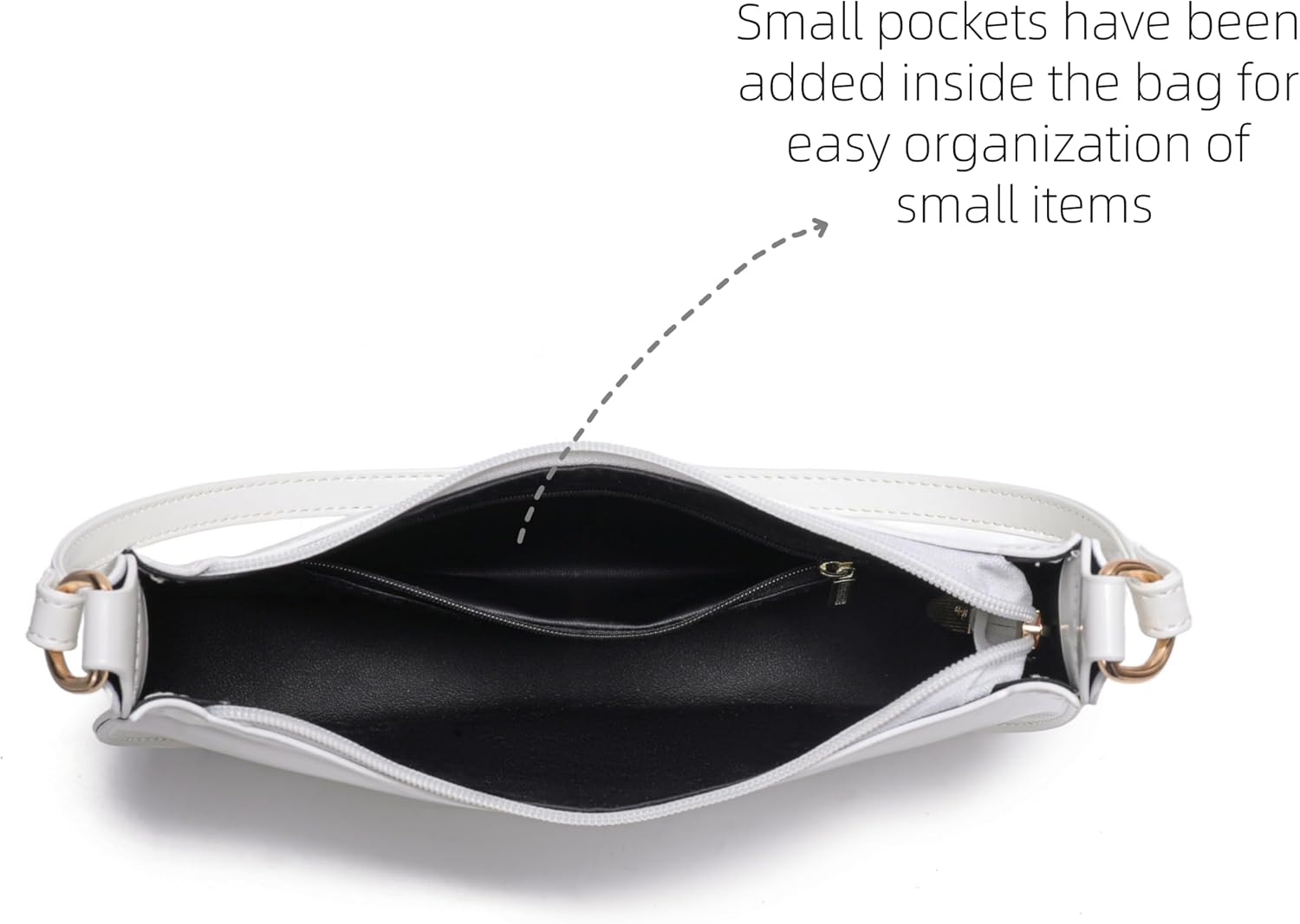 JOLLQUE Shoulder Bag for Women, Small Under the Arm Patent Leather Purses, Mini Clutch Y2k Jelly Handbag Crossbody Bags