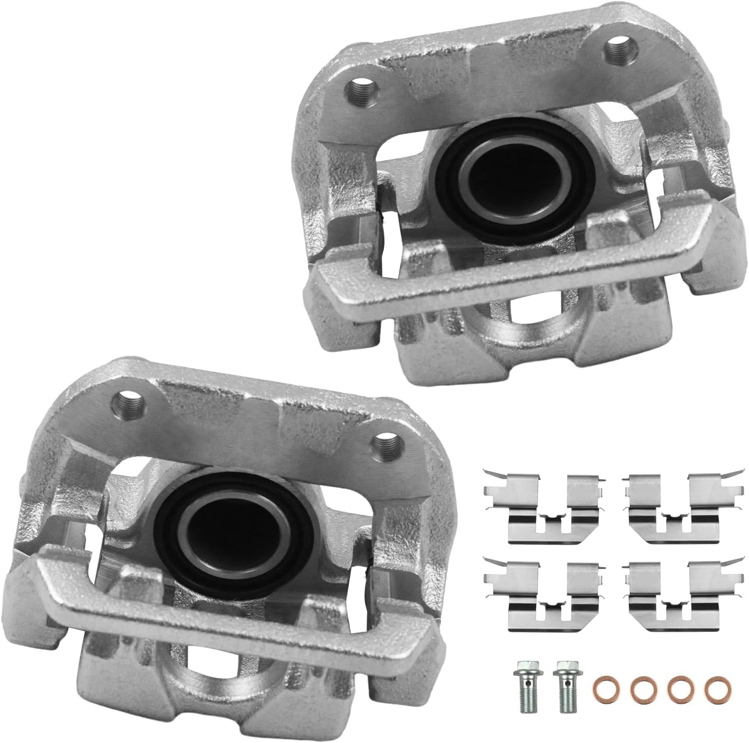 Rear Brake Caliper Assembly with Bracket Compatible with Honda Ridgeline 3.5L 2006 2007 2008 2009 2010 2011 2012 2013 2014, Left Driver & Right Passenger Side, 19-B2928A 19-B2929A