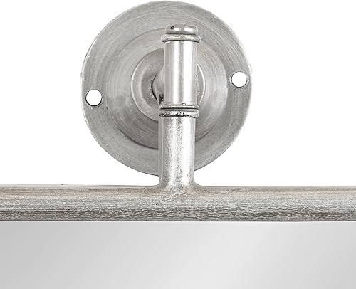 Miniatura 7 de Kate and Laurel Darbridge - Espejo giratorio rectangular tradicional, 20 x 31 plateado espejo rectangular ajustable vintage para pared de baño para