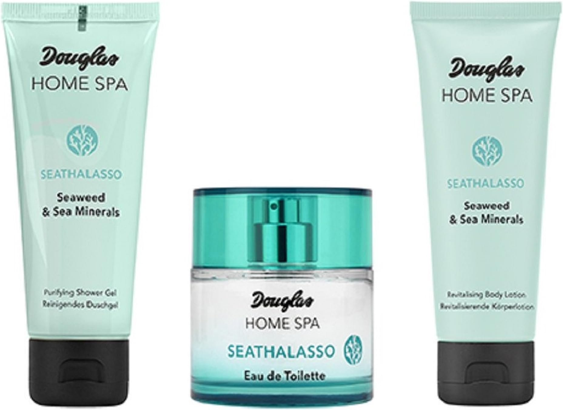 Douglas Beauty System - SET - Home Spa - Seathalasso - Seaweed & Sea Minerals - 100ml EdT Eau de Toilette + Shower Gel 75ml + Body Lotion 75ml