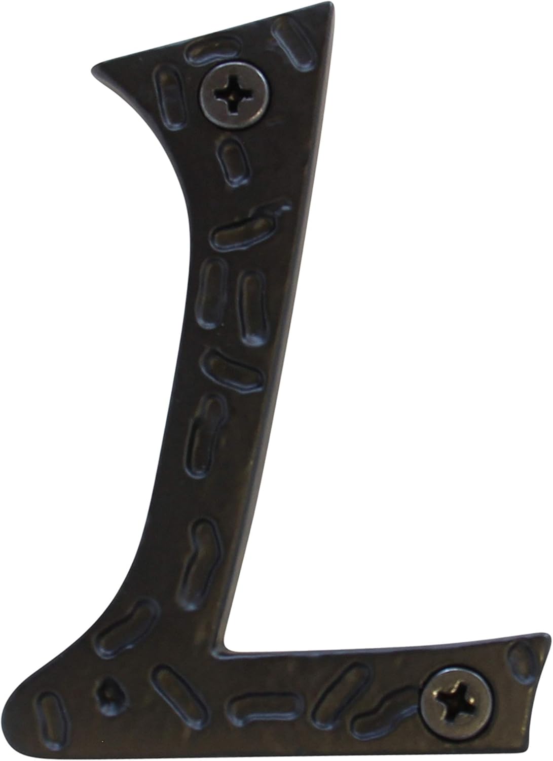 RCH Hardware 5900L-BLK075 Black Decorative Iron 3" Tall House Letter L with Matching Screws Included