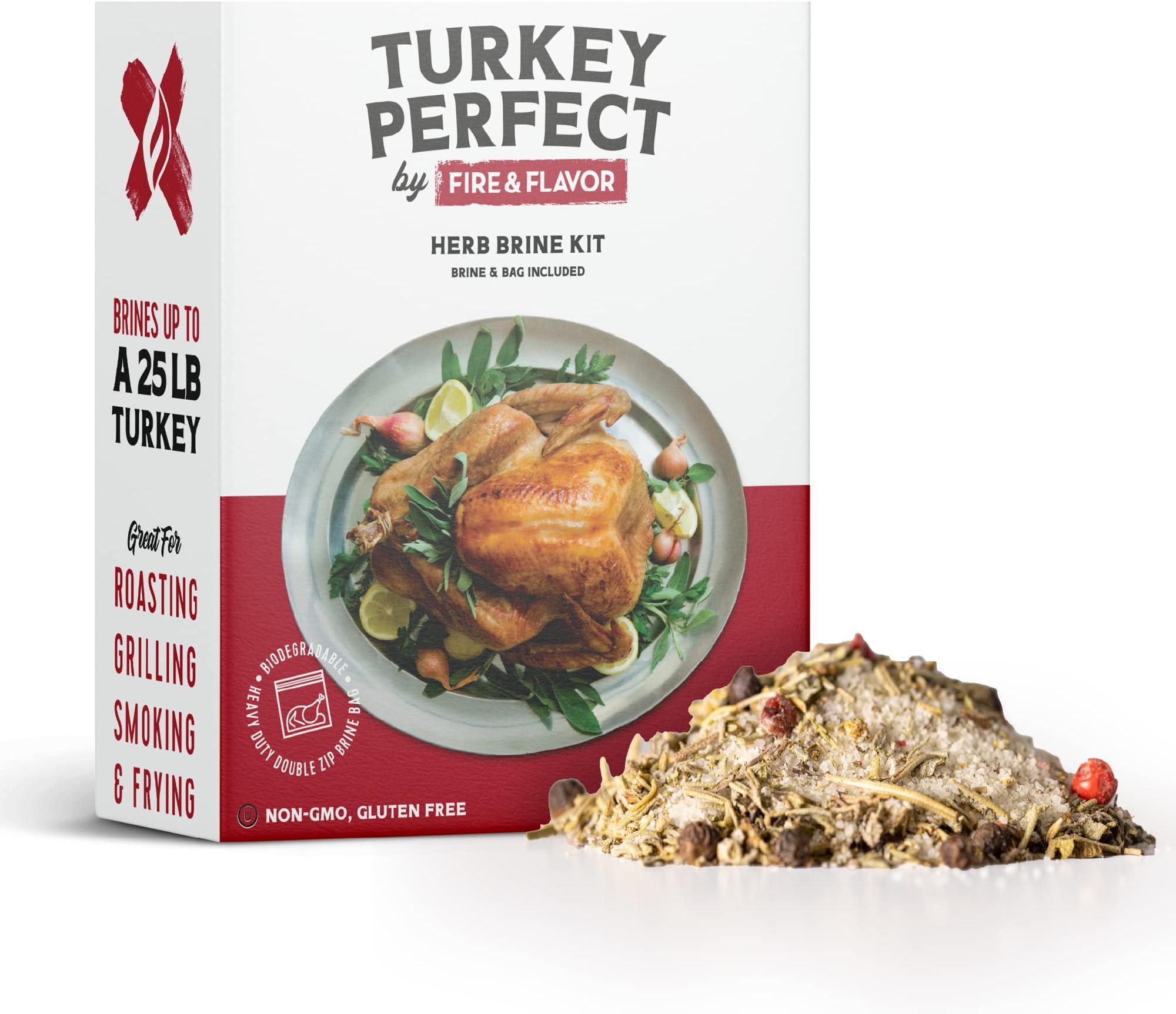 Fire & Flavor Turkey Perfect All-Natural Herb Brine Seasoning Kit