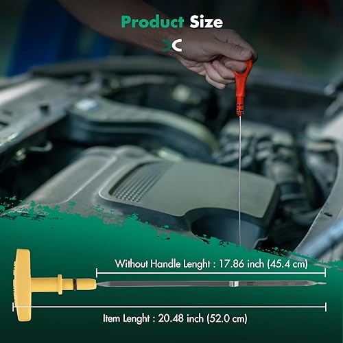 Miniatura 2 de SCITOO 04792385AA 04892059AA - Varilla de medición de líquido de aceite de motor de 20.67 pulgadas para Chrysler Sebring 2001-2004, para Dodge