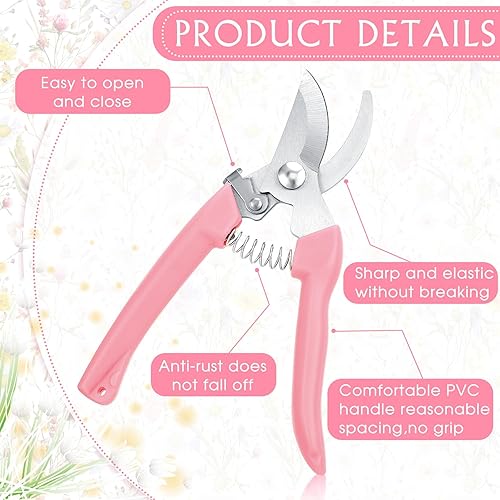 Miniatura 3 de Jutom 8 tijeras de jardín, tijeras de poda de jardín, cortadoras de jardín, podadoras de mano afiladas para herramientas de jardinería, cortar