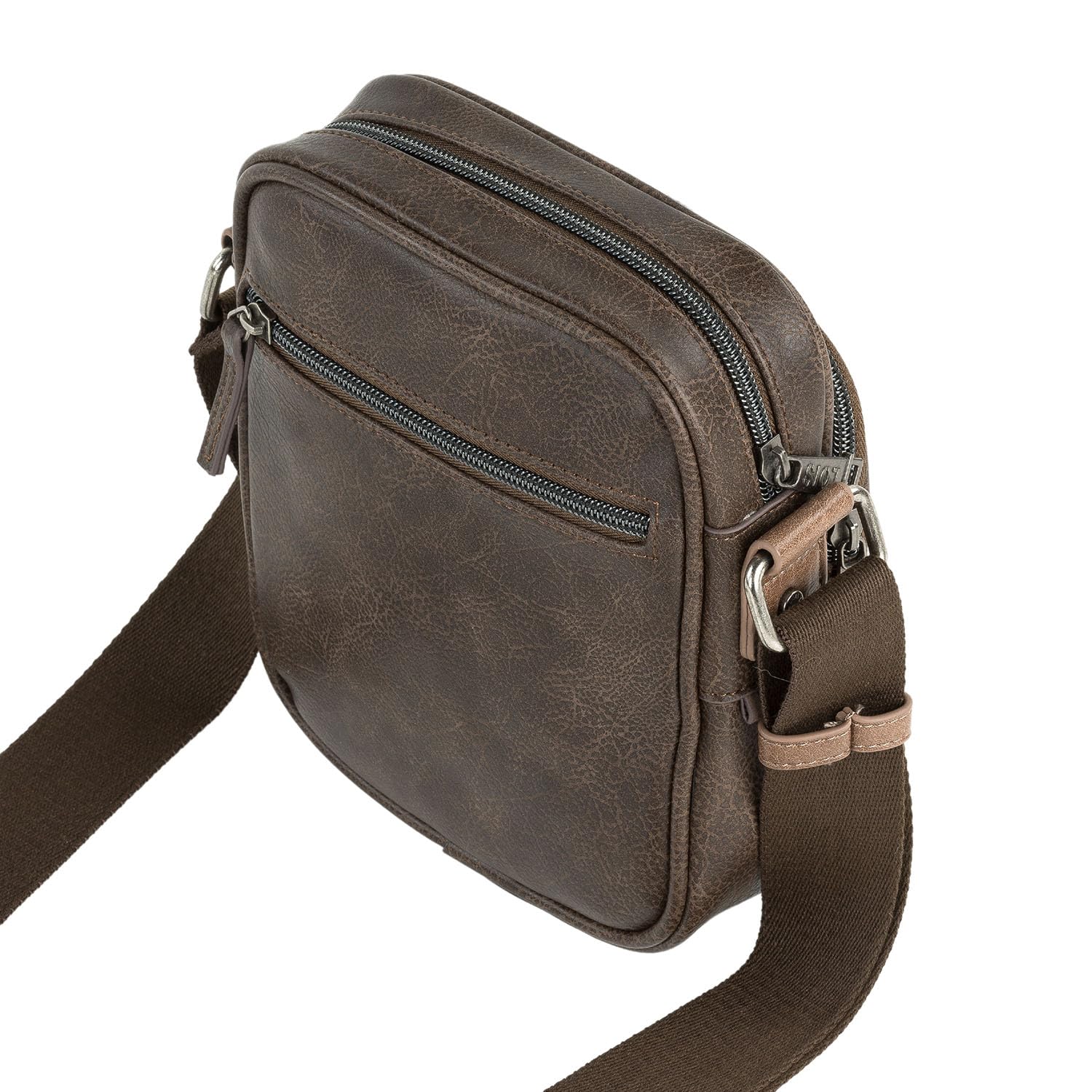 Lois - Bolso Hombre Piel Vegana Estilo Moderno, práctico y elegante Bandoleras Hombre Piel Sintética ideal para viajes y trabajo, urbana y funcional