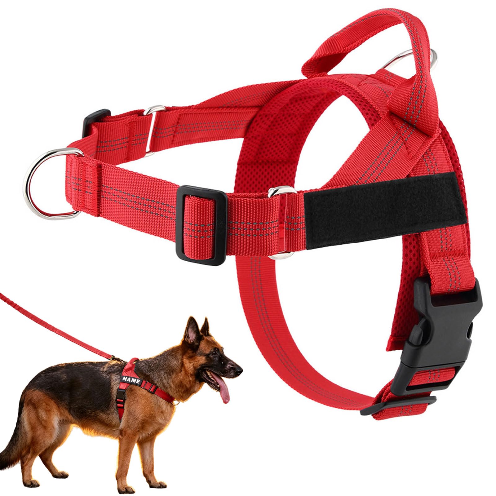 ParoPet No Pull Adjustable Dog Harness,Breathable Comfort Pet Walking Vest Harness with Secure Buckle Design, Ideal for Medium Large Dogs Daily Outdoor Walking Training and Travel Activities