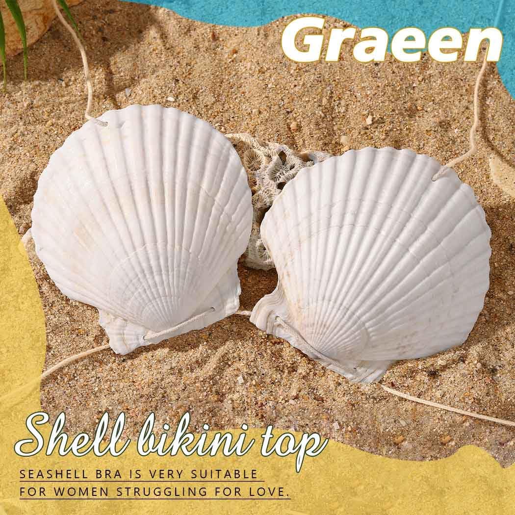 GRAEEN Sea Shell Bra Top Seashell Mermaid Bikini Tops Costume Bras for Women - Image 3