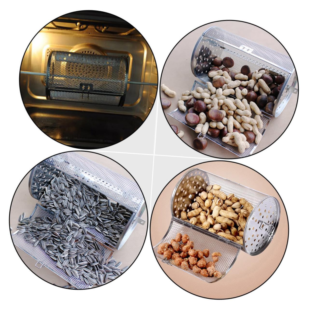 SHINEOFI Cestello Per Contenitori Per Arrostire Barbecue Gabbia Per Arrostire Antiruggine Accessorio Pratico Per Cottura Al Forno Per Carne e Verdure