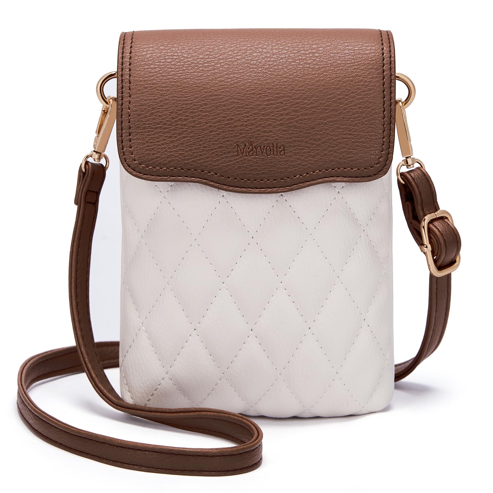 Marvolia Small Crossbody Bags for Women - Vegan Leather Crossbody Phone Purse Mini Cell Phone Bag for Traveling