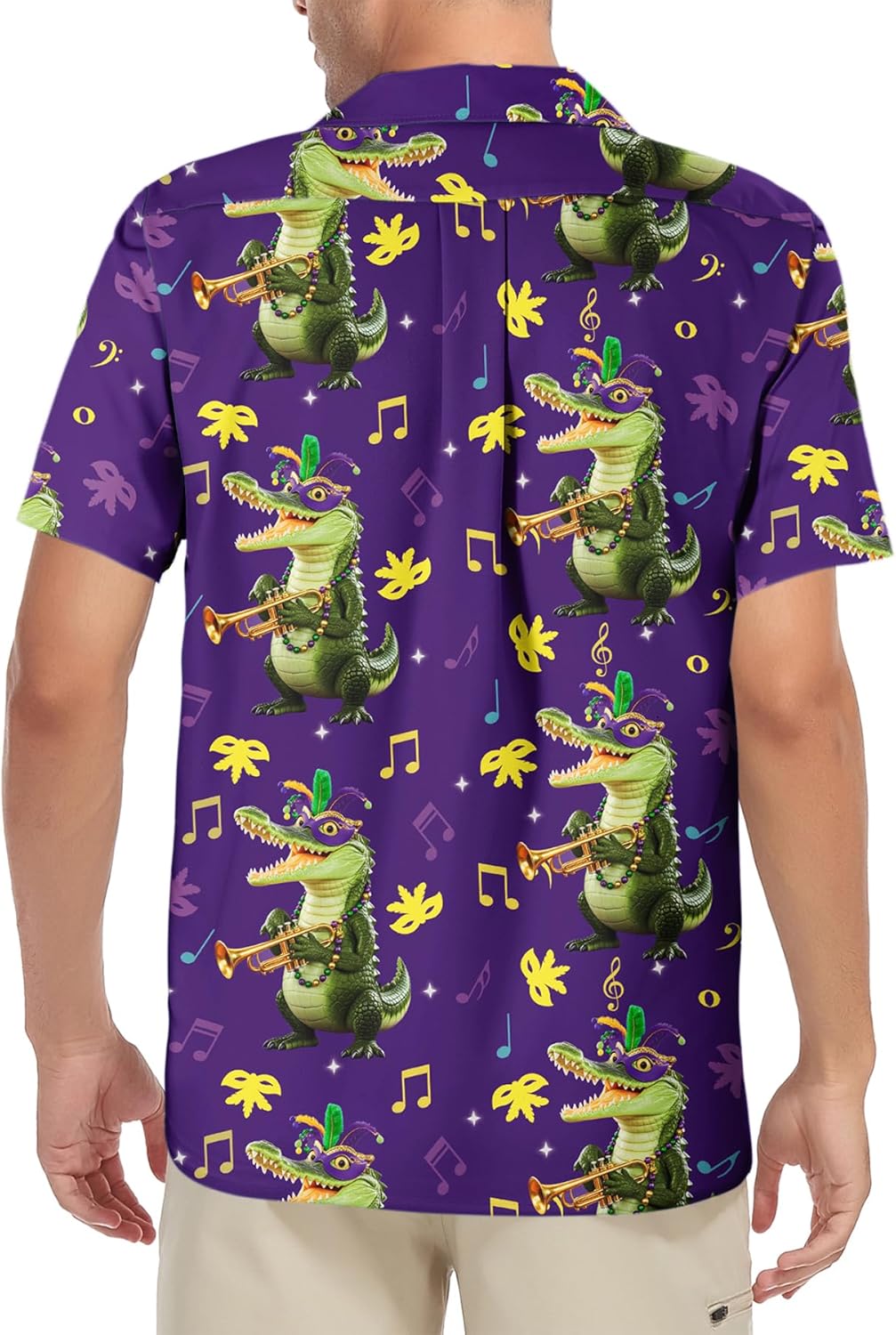 Zando Funny Hawaiian Shirt for Men - Crazy Animal Print Casual Short Sleeve Outfit Top for Summer Beach & Vacation & Party - Image 3