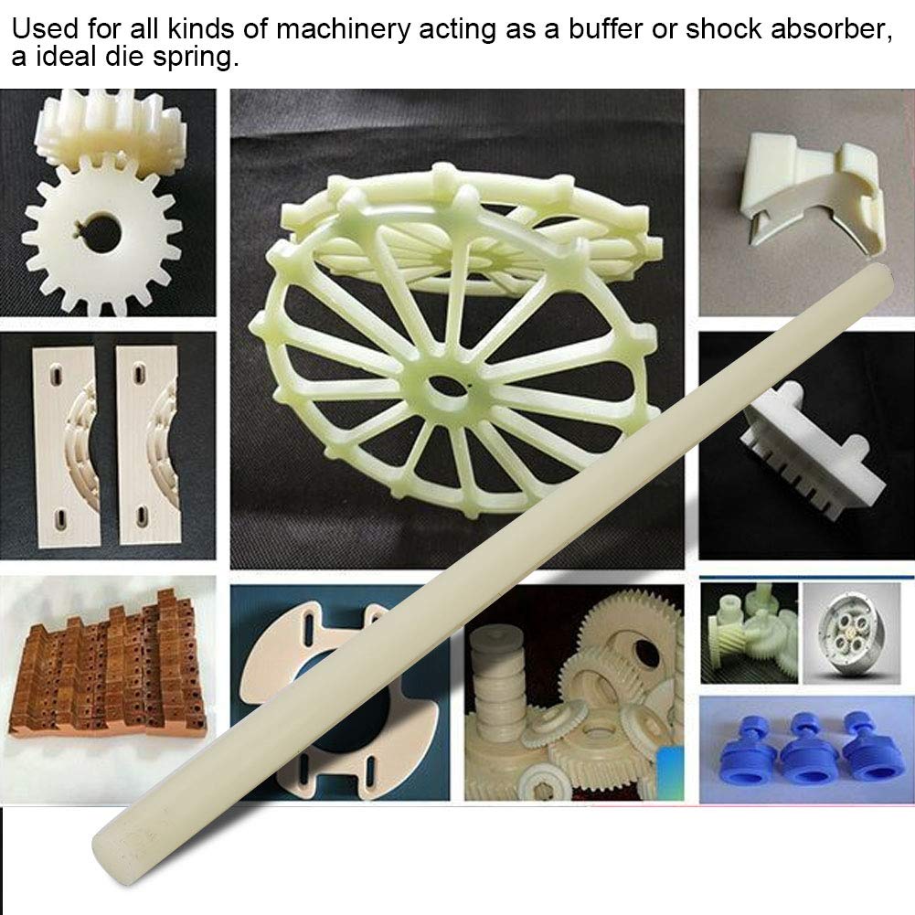 Nylon Rod, Plastic Round Nylon Rod White Bar Plastic Rod Nylon Drift Punch Rod Punch Down Tool 20/35mm Diameter 500mm Length for Machinery Acting(20 * 500mm)