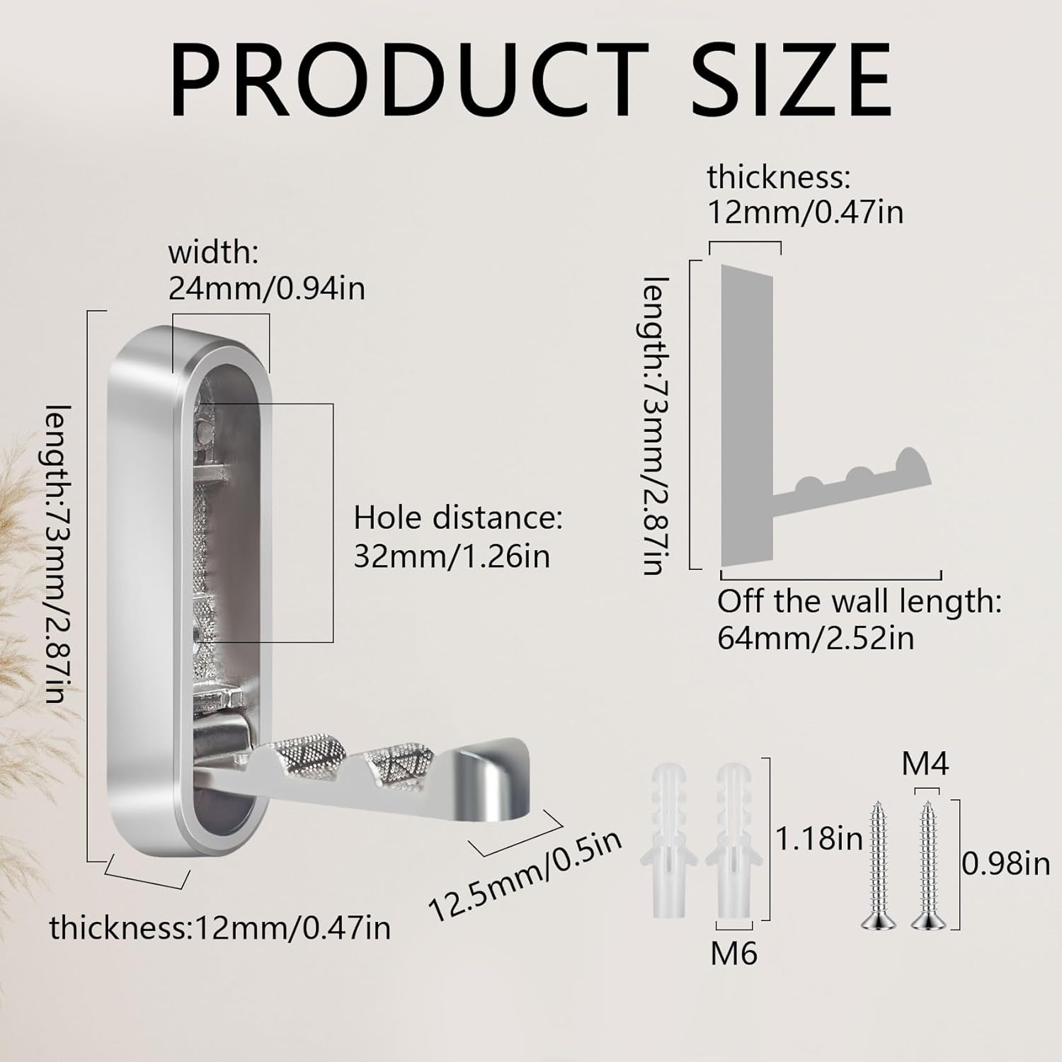 4PCS Foldable Wall Hooks, Heavy Duty Zinc Alloy Folding Wall Hooks, Folding Coat Hooks Wall Mount Bathroom Foldable Towel Hooks for Hanging Clothes, Bags, Hats, Bathrobes, Keys and Kitchen (Silver) - Image 9