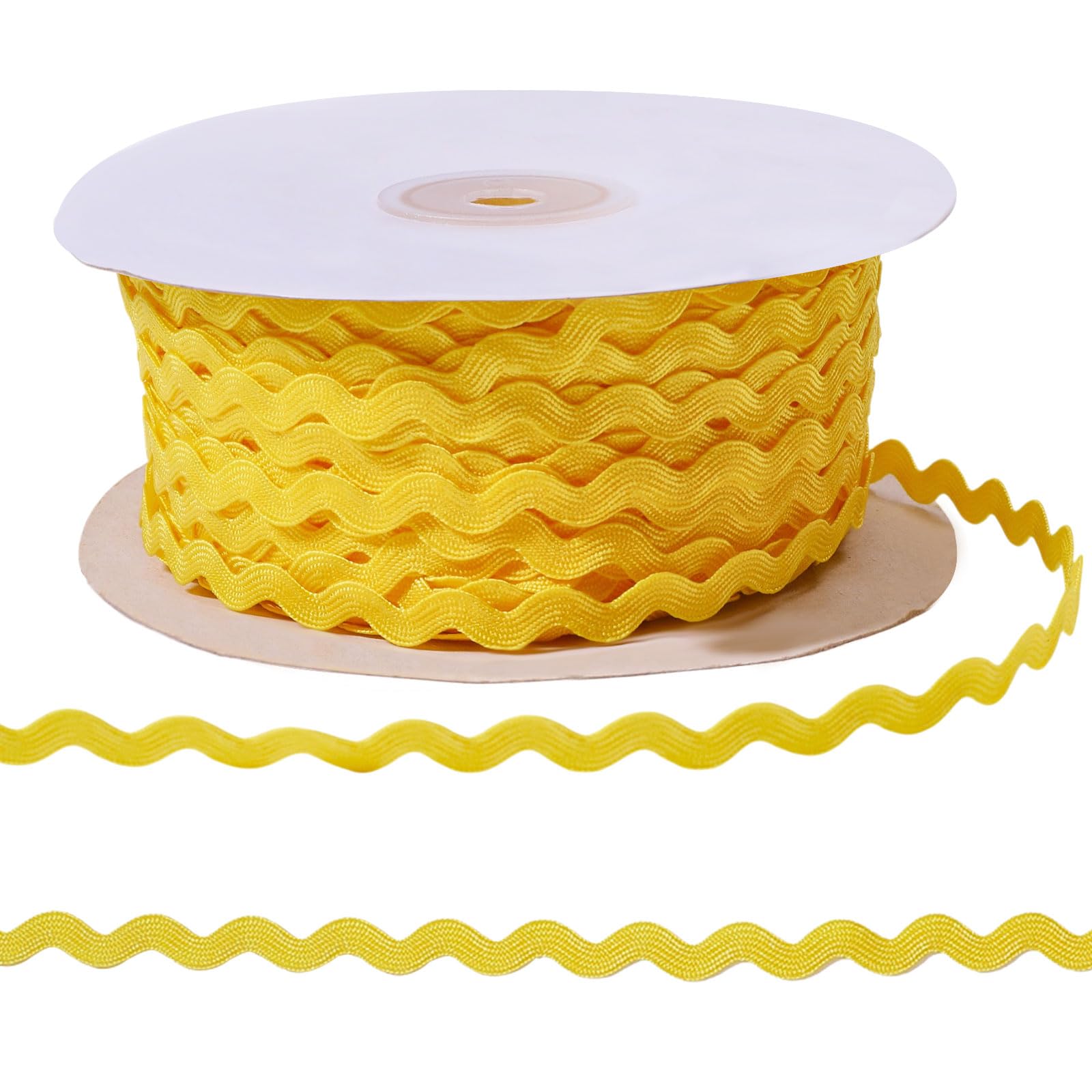 freebloss 100 yards rick rack wave bending fringe trim 023939 wide decorative sewing trim for crafts quilting diy projects vibrant colors vintage-inspired wave design yellow